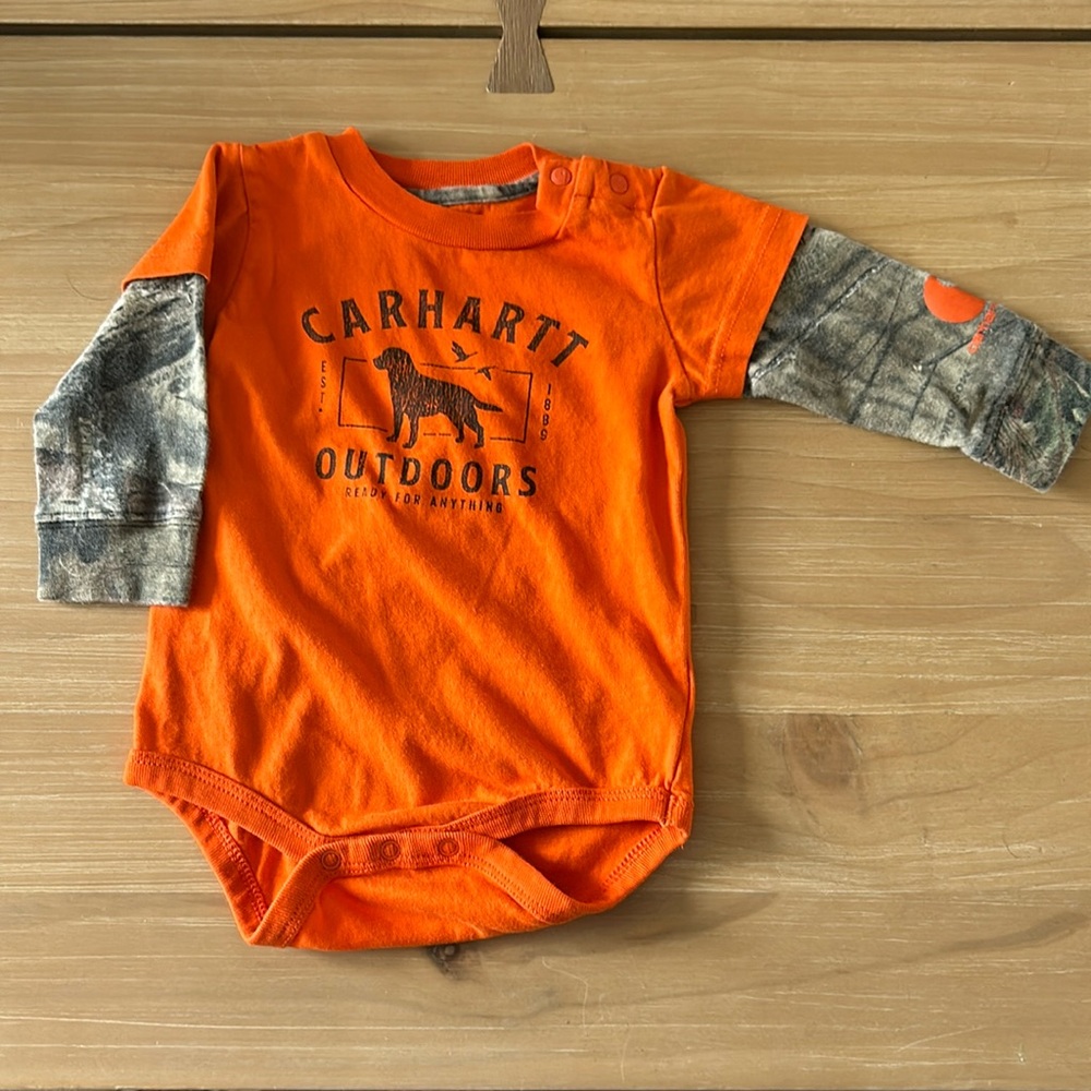 6 month Carhartt onesie